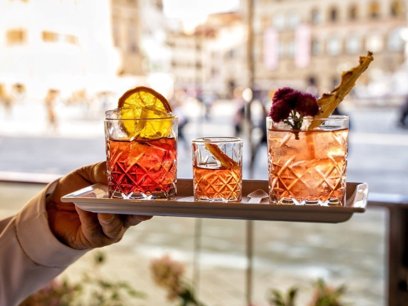 Negroni cocktail at a Florence bar